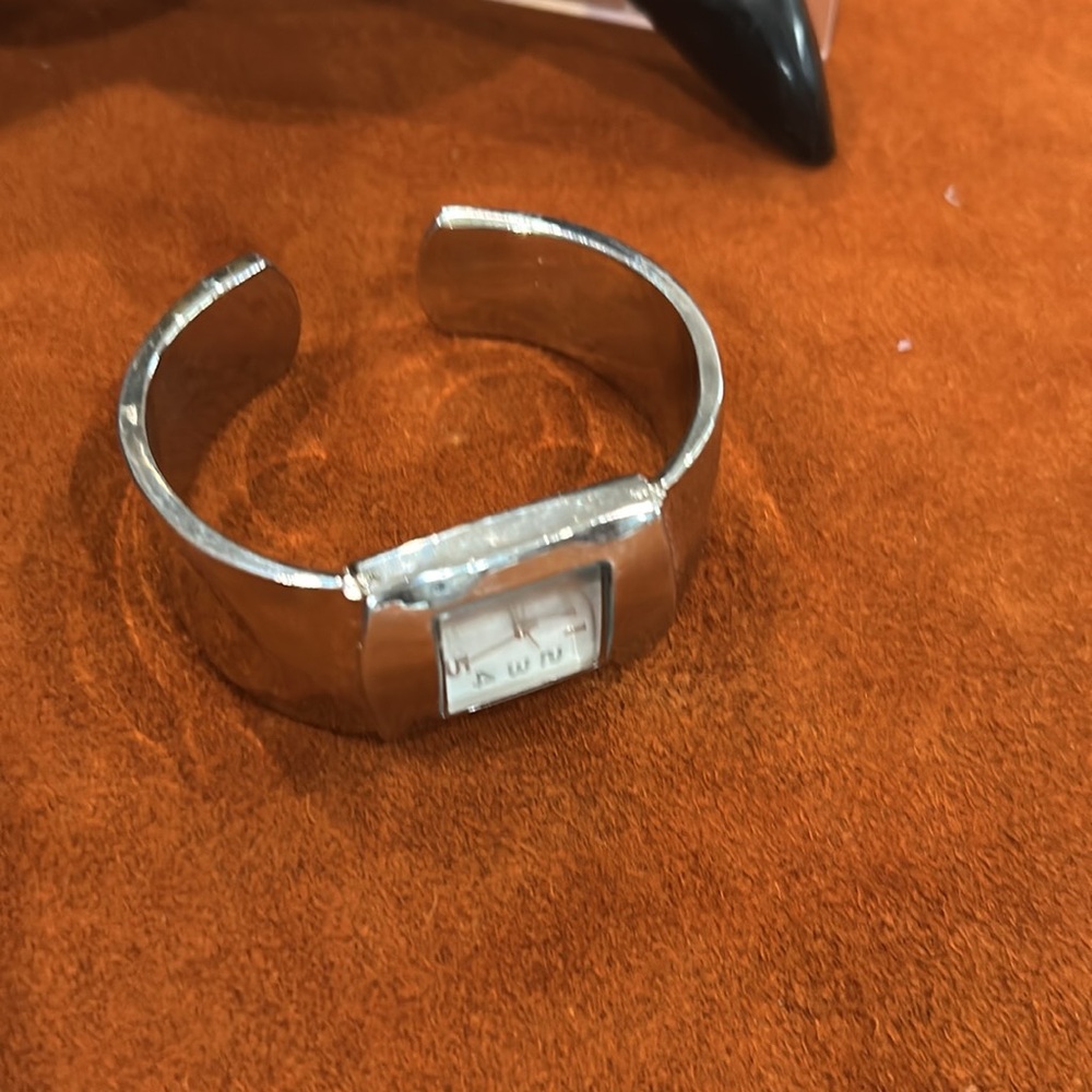 Studio 2 Silver Rectangular Cuff Watch - image 4